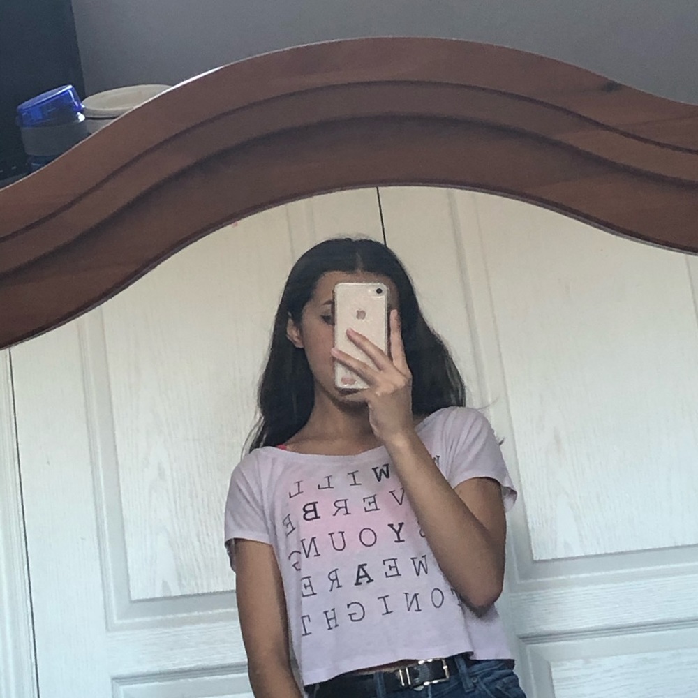 Pink crop top